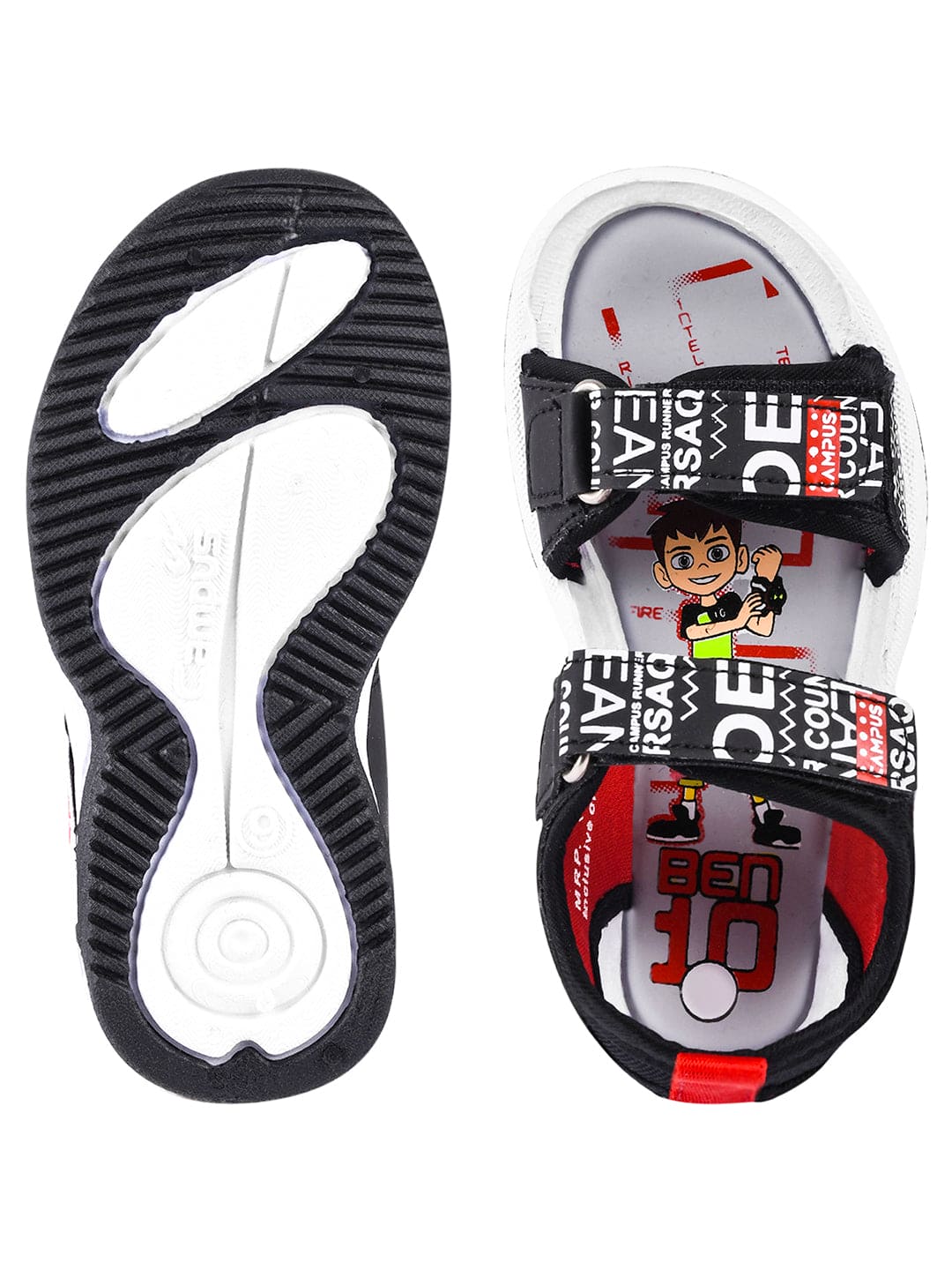 SL-524 Black Kid's Sandals