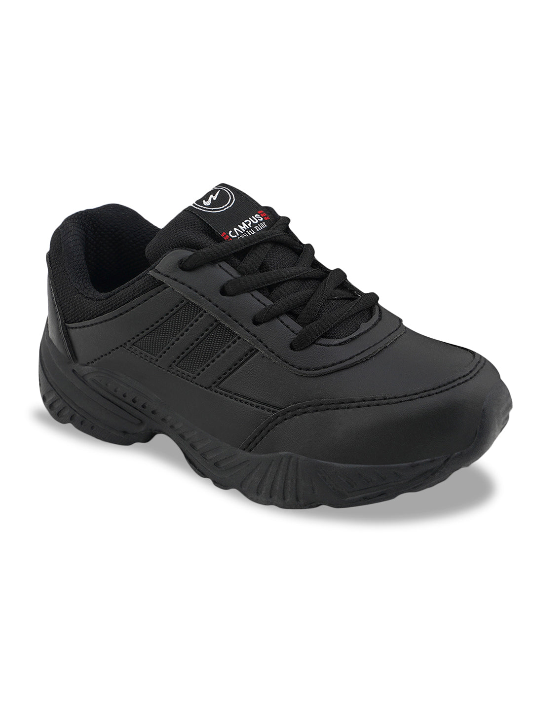 BINGO-151R Black Kid's School Shoes