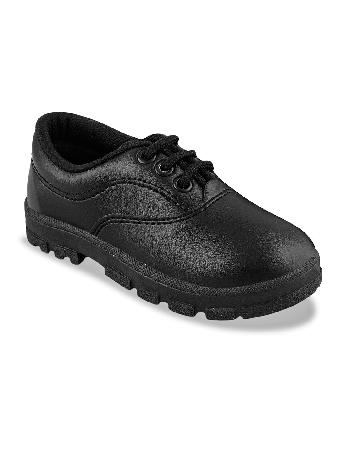 CS-A7A Black Kid's School Shoes