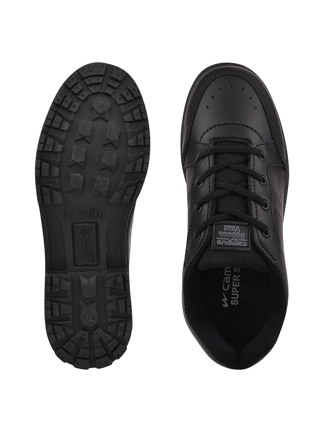 CS-63S Black Kid's School Shoes