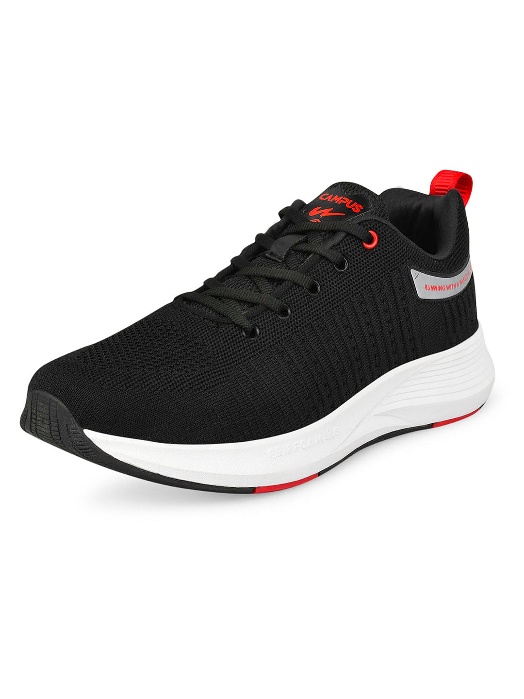 ELEMENTO Black Men's Running Shoes