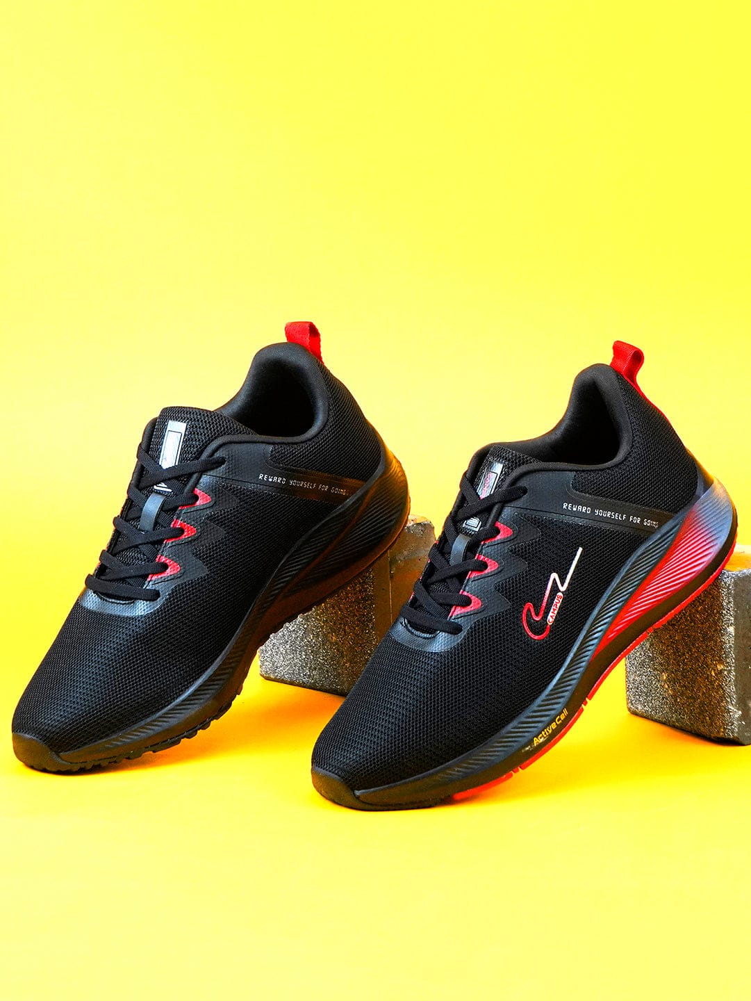 CAMP-XMEN Black Men's Running Shoes