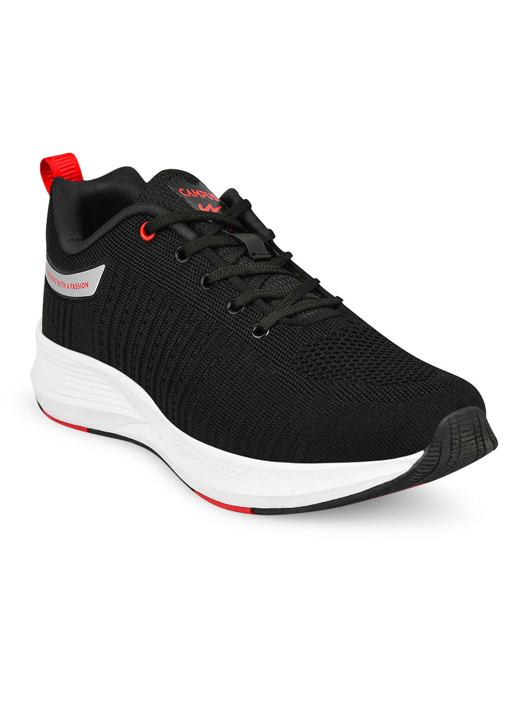 ELEMENTO Black Men's Running Shoes