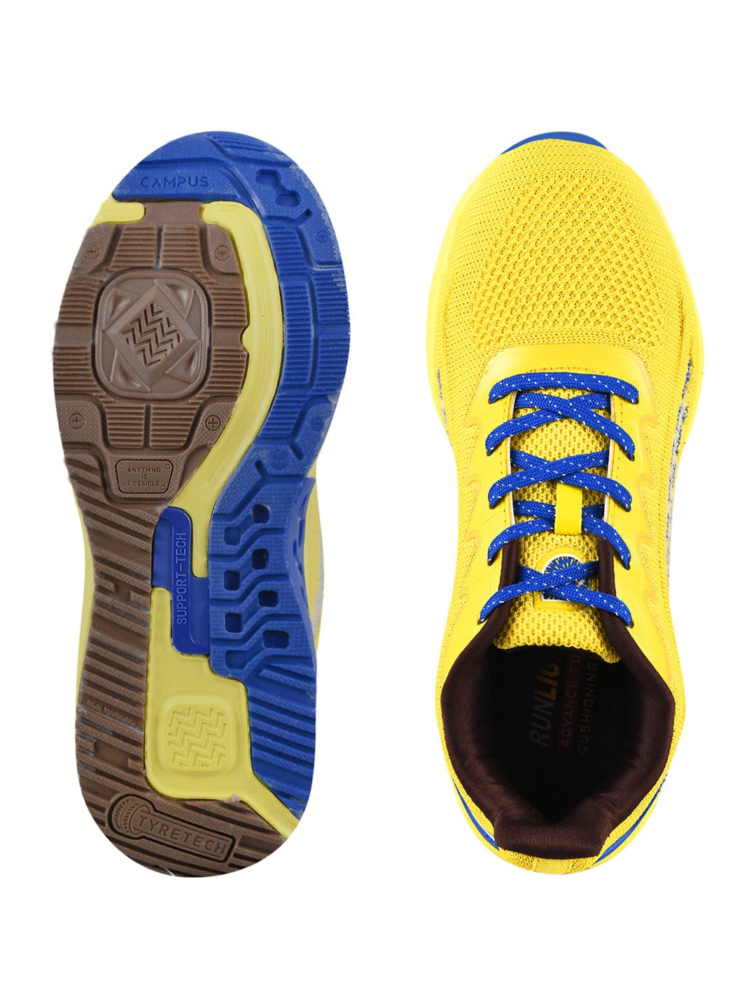 CAMP ALFRED Yellow Men's Running Shoes