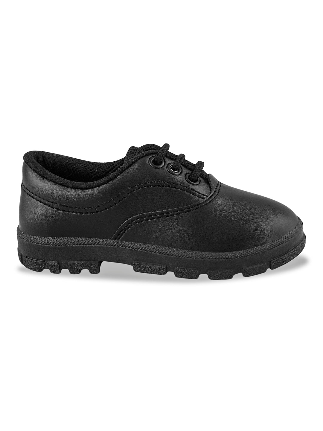 CS-A7A Black Kid's School Shoes