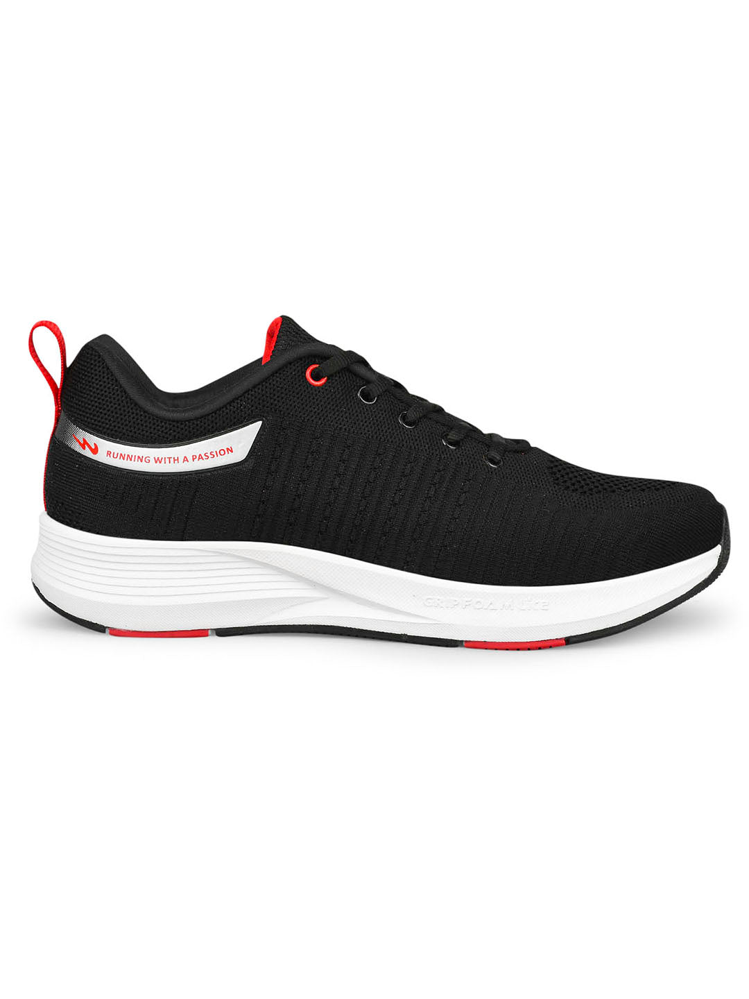 ELEMENTO Black Men's Running Shoes