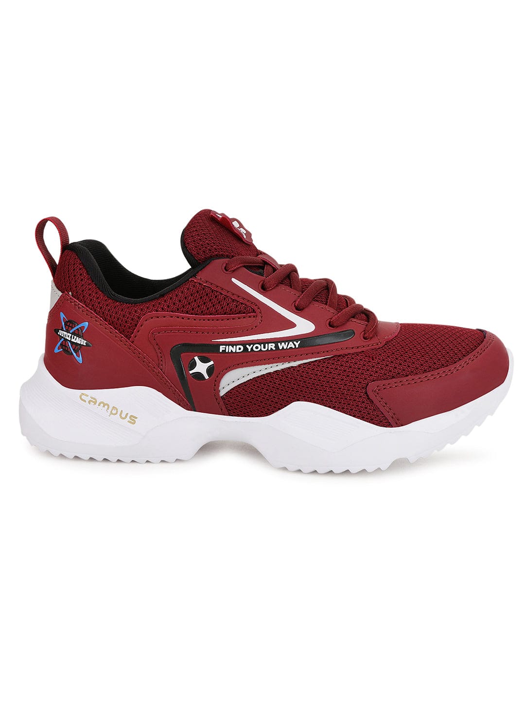 NINZA JR Maroon Child Running Shoes