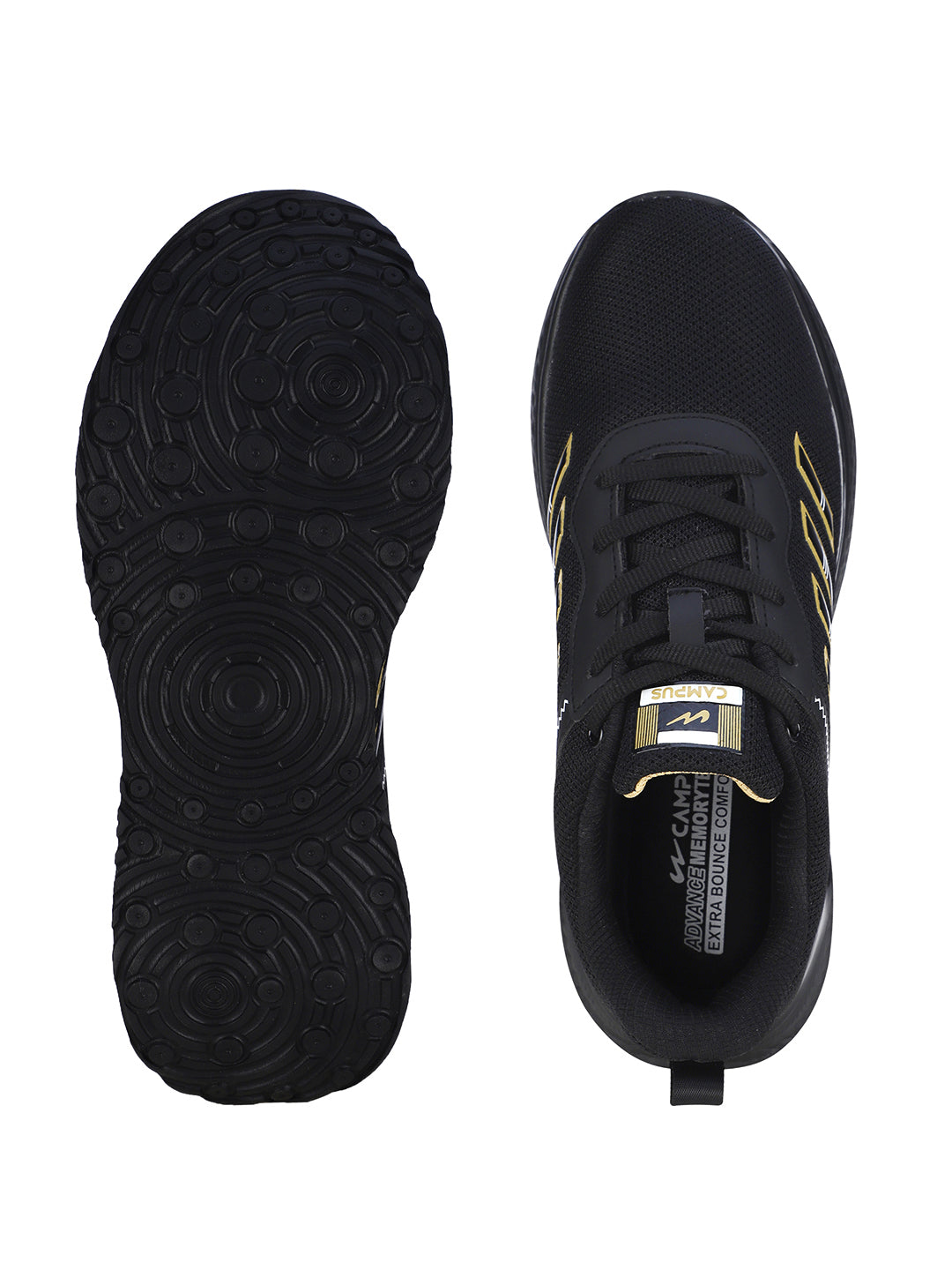 FLAME Black Men's Sports Shoes