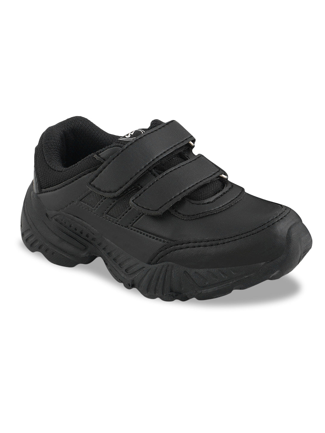 BINGO-151VA Black Kid's School Shoes